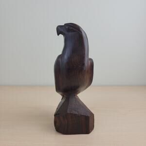 Mahogany Hawk Statue